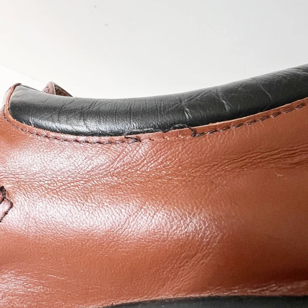 John Fluevog Harmony Chunky Platform Mary Janes Loafers Size 7 Brown Leather